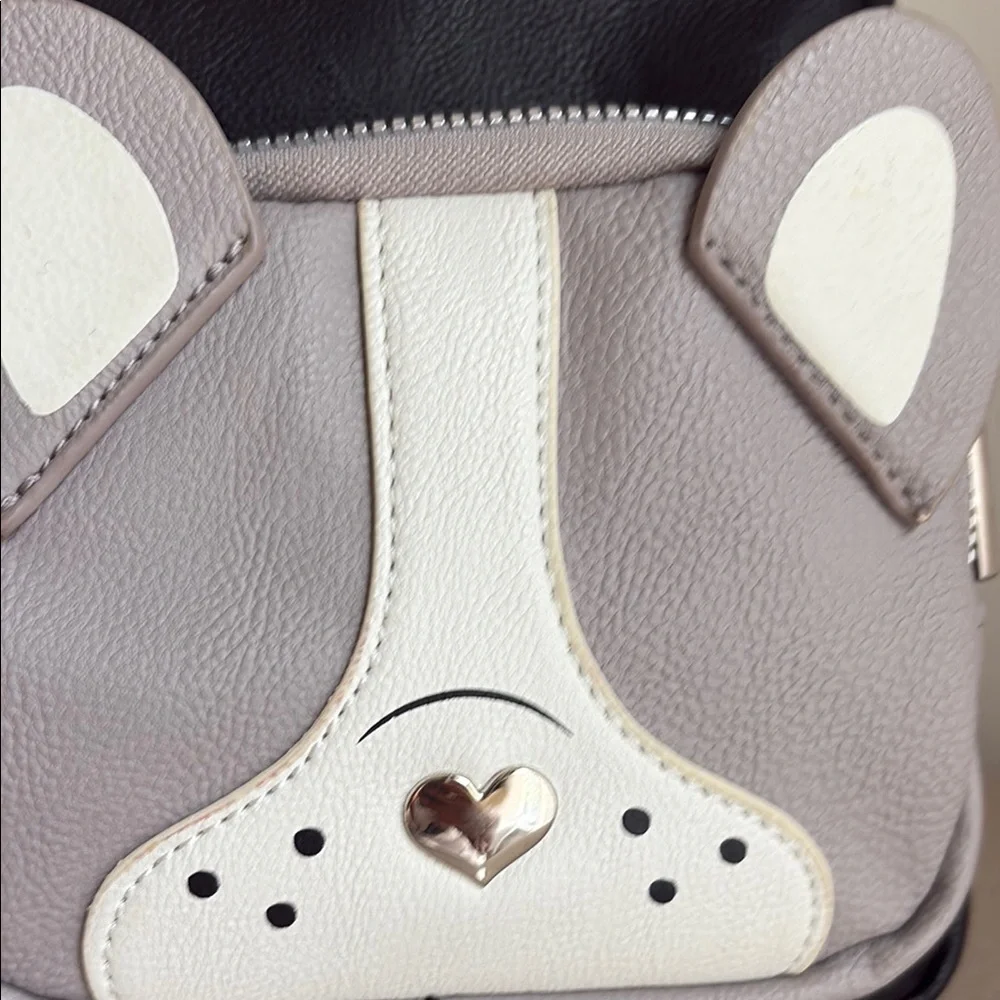 Betsey Johnson French Bulldog Frenchie Boston Terrier Dog Face Mini Backpack - Picture 10 of 10